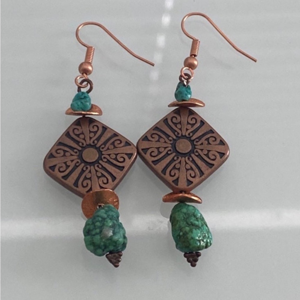 Copper & Turquoise Earrings